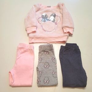 NWOT Disney's Minnie Mouse Baby Girl Pink Sweater & Pants Set - Sz 12 Mns